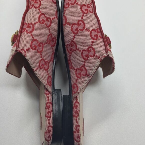 Gucci Princetown Horsebit Mule – Red Hearts Canvas EU 36 - Picture 7 of 17